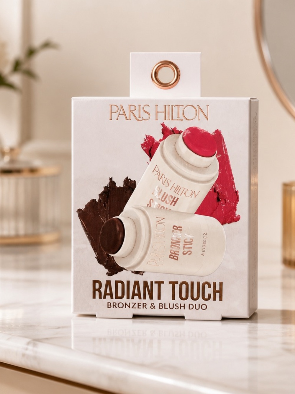 Paris Hilton Radiant Touch Bronzer & Blush Stick Duo New